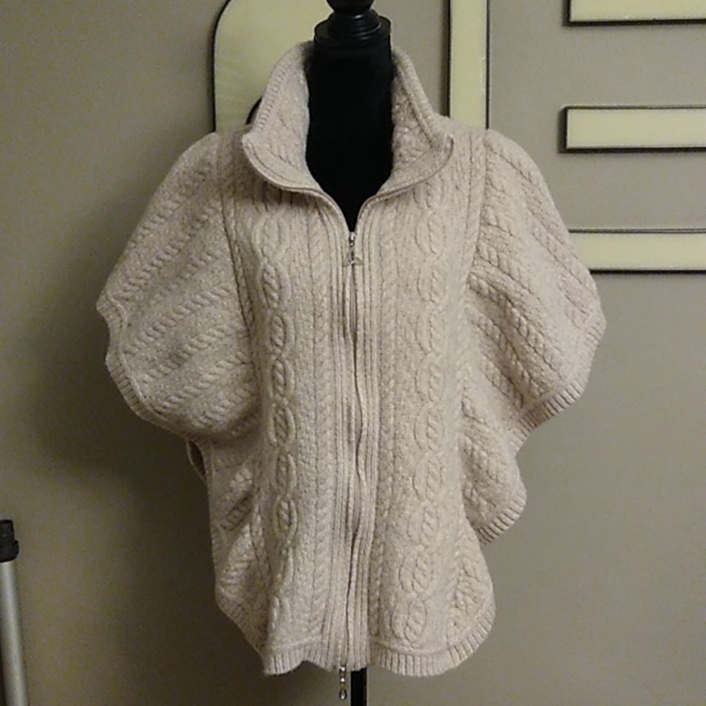 Inis Crafts Irish Wool Sweater Cape